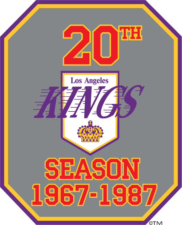 Los Angeles Kings 1987 Anniversary Logo iron on transfers for fabric